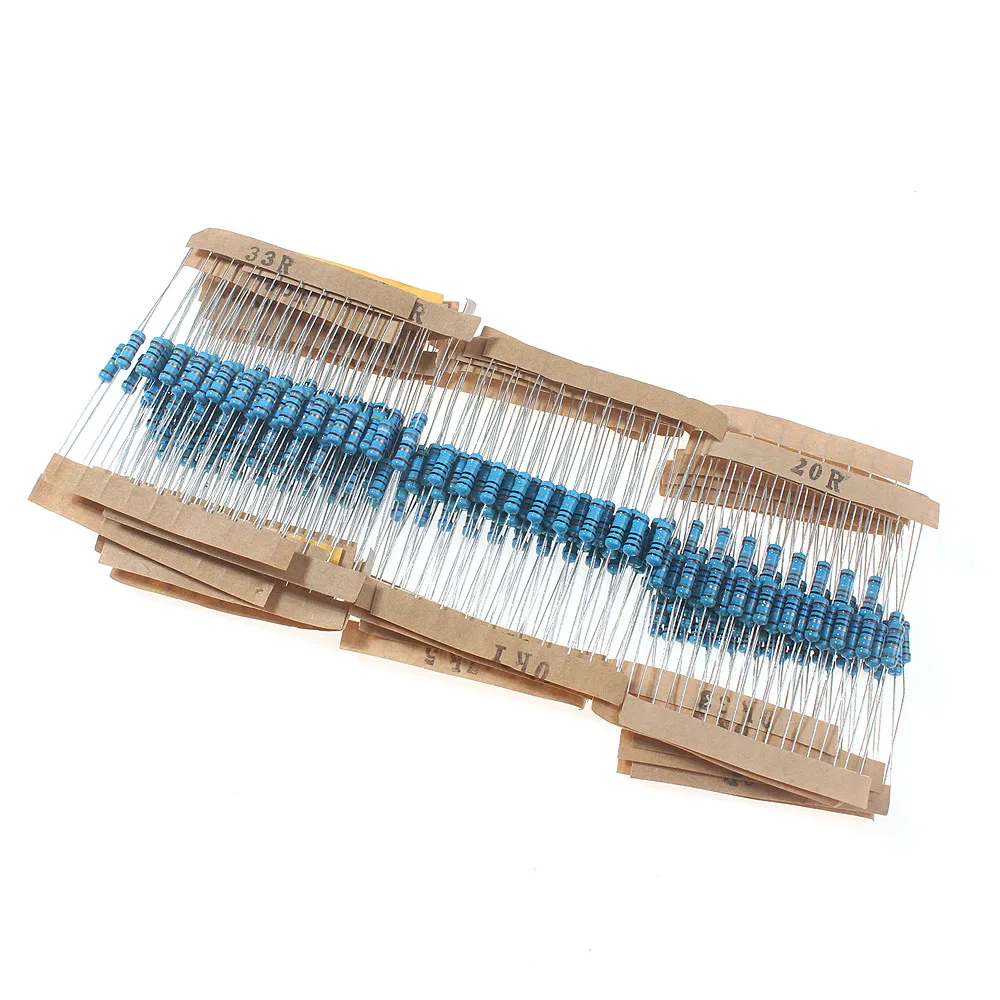 300PCS/Lot 1/2W Metal Film Resistor kit set 30 Values*10pcs resistor pack, 0.5W 0.1R~750R Set of resistors electron Kit