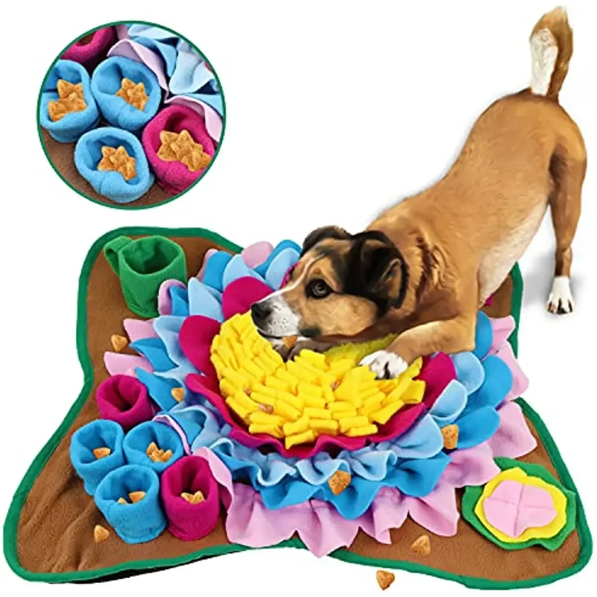 

Pet Dogs Snuffle Mat Pet Leak Food Anti Choking Mat Cat Dog Training Blanket Nose Work Toy Pet Slowing Feeding Intelligence Mat