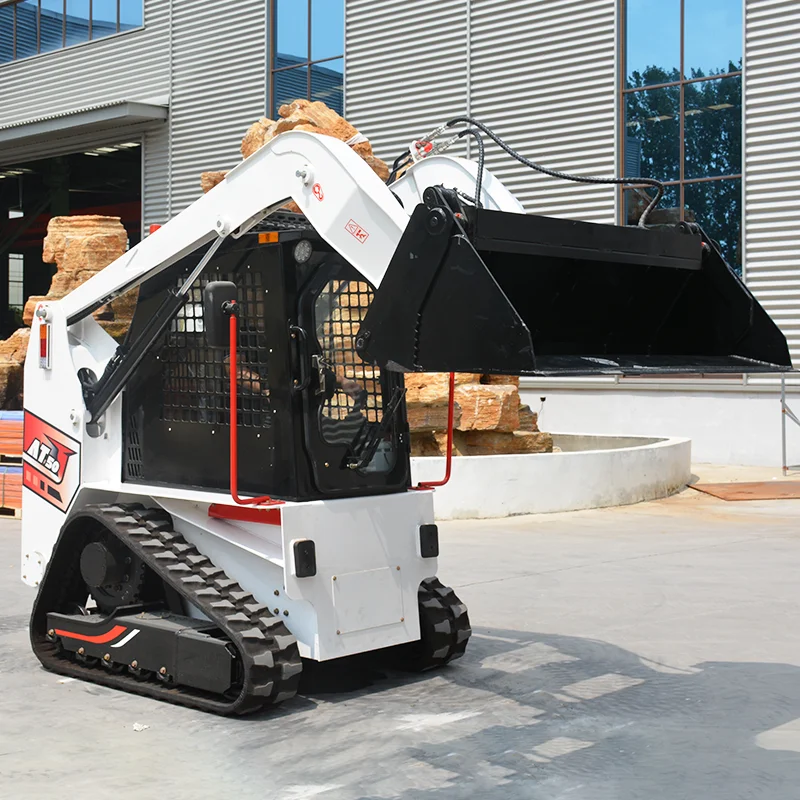 맞춤형 고품질 스키드 스티어 로더 전문 제조업체, 어태치먼트 포함 소형 스키드 스티어