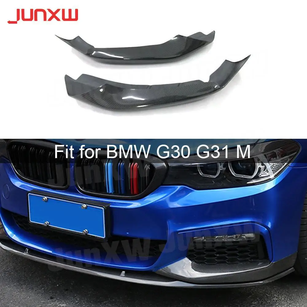 

For 5 Series Carbon Fiber Front Bumper lip Splitters Aprons for BMW G30 G31 M Sport 2017 - 2019 MP Style FRP Head Flap Cupwings