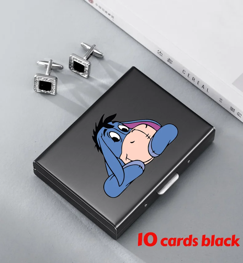 Winnie Anti-Scan RFID 10 kaarten Aluminium metalen creditcardhouder Slanke blokkerende portemonnee-etui Bescherming voor visitekaartjes