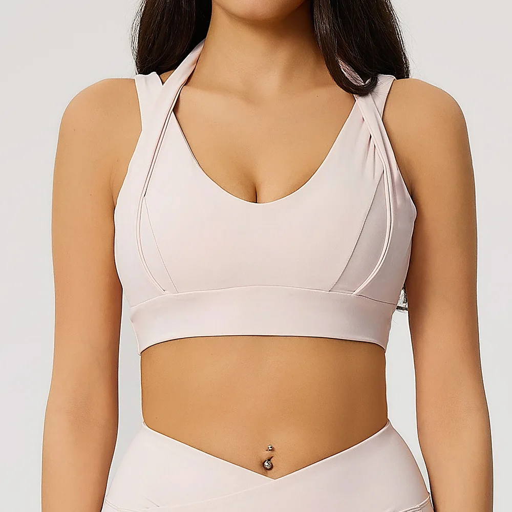 

Летний женский спортивный сексуальный бюстгальтер для пилатеса и йоги, спортивное белье для бега, ударопрочный, дышащий, быстросохнущий фитнес-топ для девушек