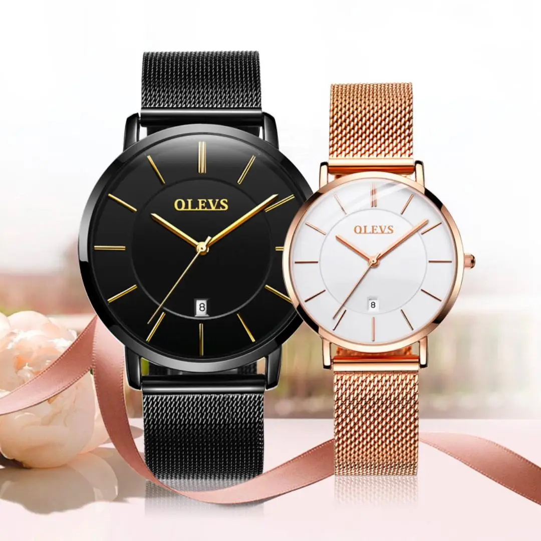 جديد Xiaomi كوارتز ساعة أزياء زوجين ووتش الهدايا للماء ساعة اليد عالية الجودة Youpin OLEVS