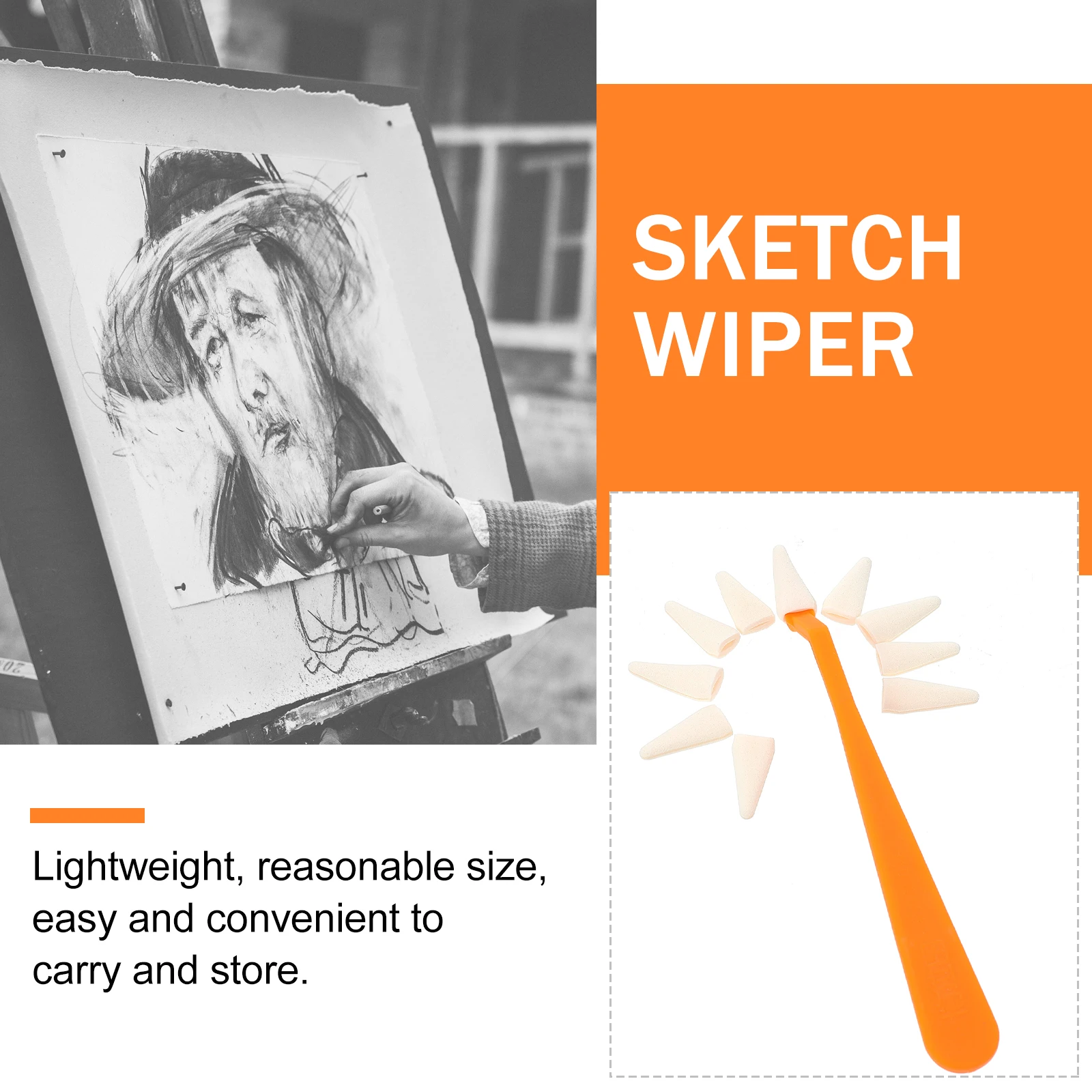 

1 Set Sponge Wiper Blooming Effect Smudge Erase Clean Tool For Artist Drawing Sketch Supplies Replacement Blending Paper Wiping