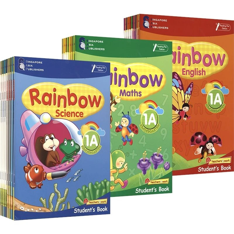 

8 Books SAP Rainbow Maths Singapore Kindergarten Books 3-6 Years Old Preschool Math Enlightenment CPA Teaching English Textbook