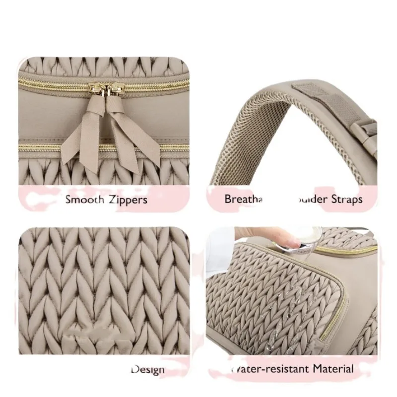 Mommy Bag Multi-functional Mother and Baby Go Out Fashionable Mother Bag Large Capacity Backpack Baby Stroller Trailer