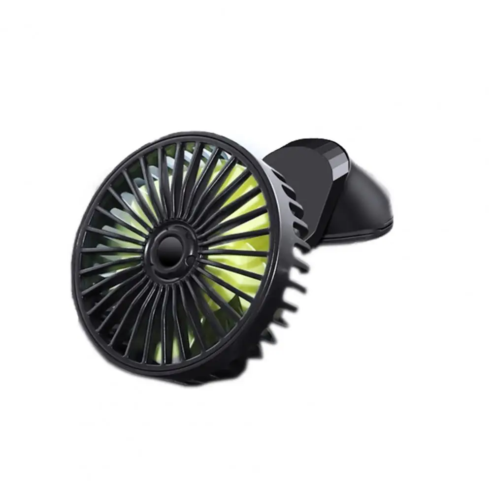 Double Head Vehicle Fan Stable Adjustable Creative Design ABS Double Head Suction Cup Vehicle Fan for Home