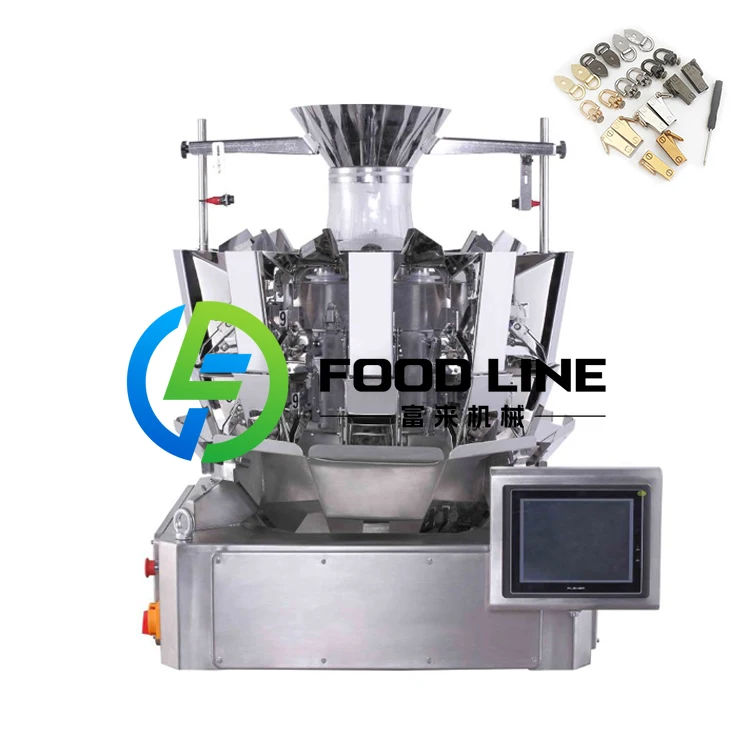 Customized 8 Head Multihead Weigher Automatic Weighing Filling Nuts Particle Banana Chips Raisins Dry Food Packaging Machine