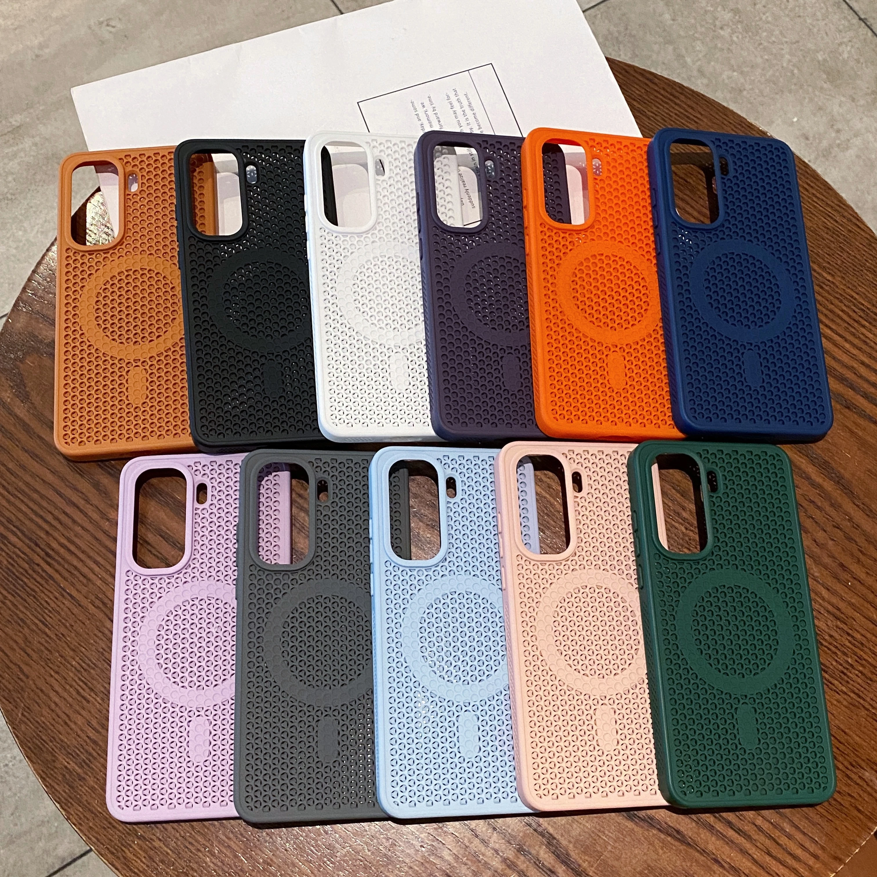 

Shockproof Wireless Charging Magnetic Heat Dissipation Phone Case For iQOO Neo 11 Neo10 Pro, Cooling Breathable Hard Cover Funda