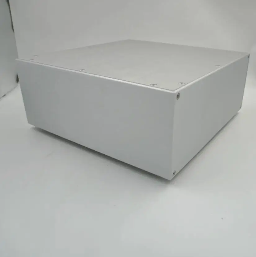 Multipurpose  all aluminum power amplifier chassis preamplifier tube amp DIY blank panel case Width 308* Depth 308* Height 120mm