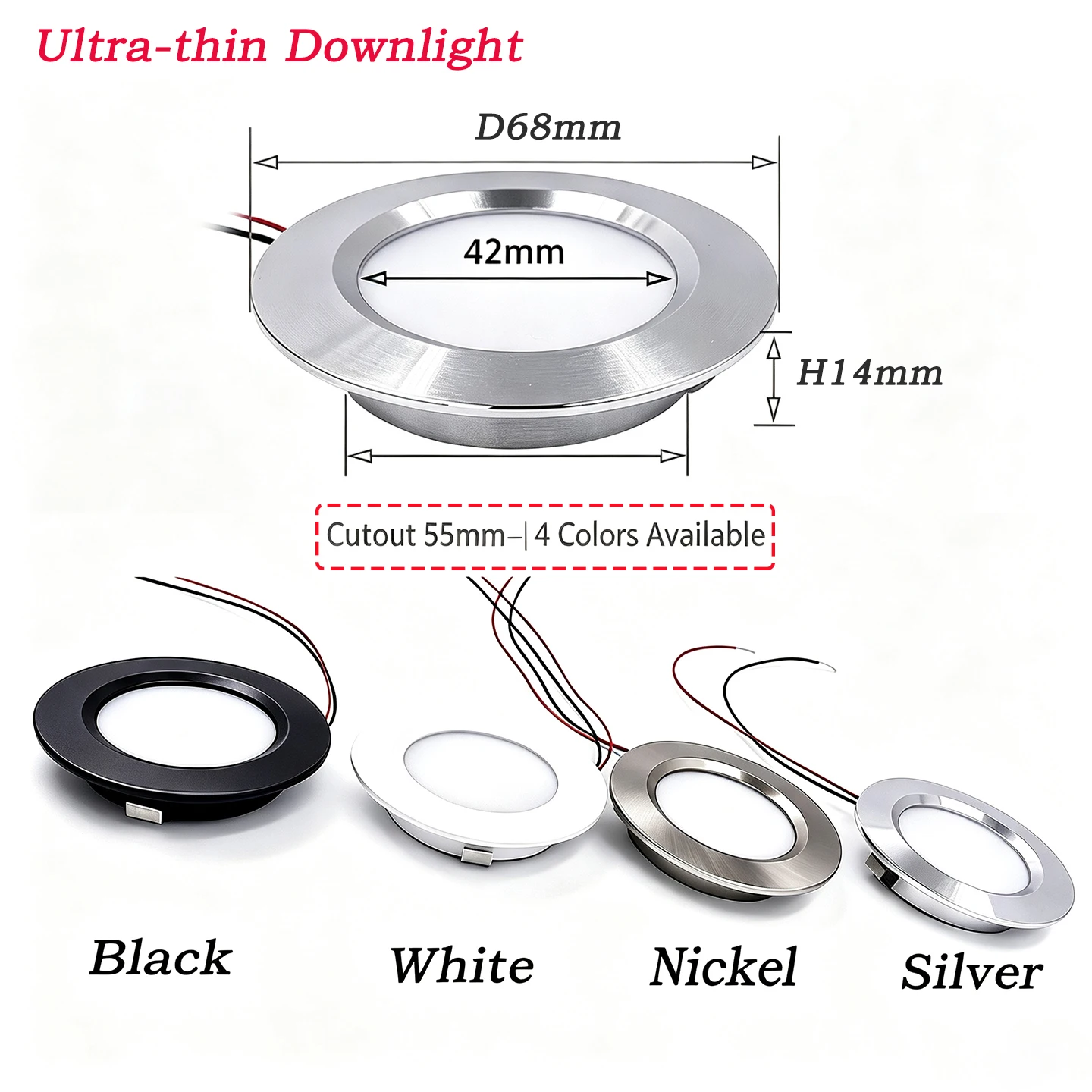 4-Pack Ultra-Thin Mini LED Ind - Commercial Kitchen Lights recension och pris