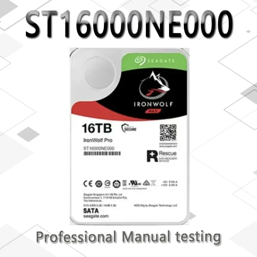 Seagate ST16000NE000 Ironwolf Pro 16TB Internal 7200RPM 3.5 HDD Tested Well Bofore