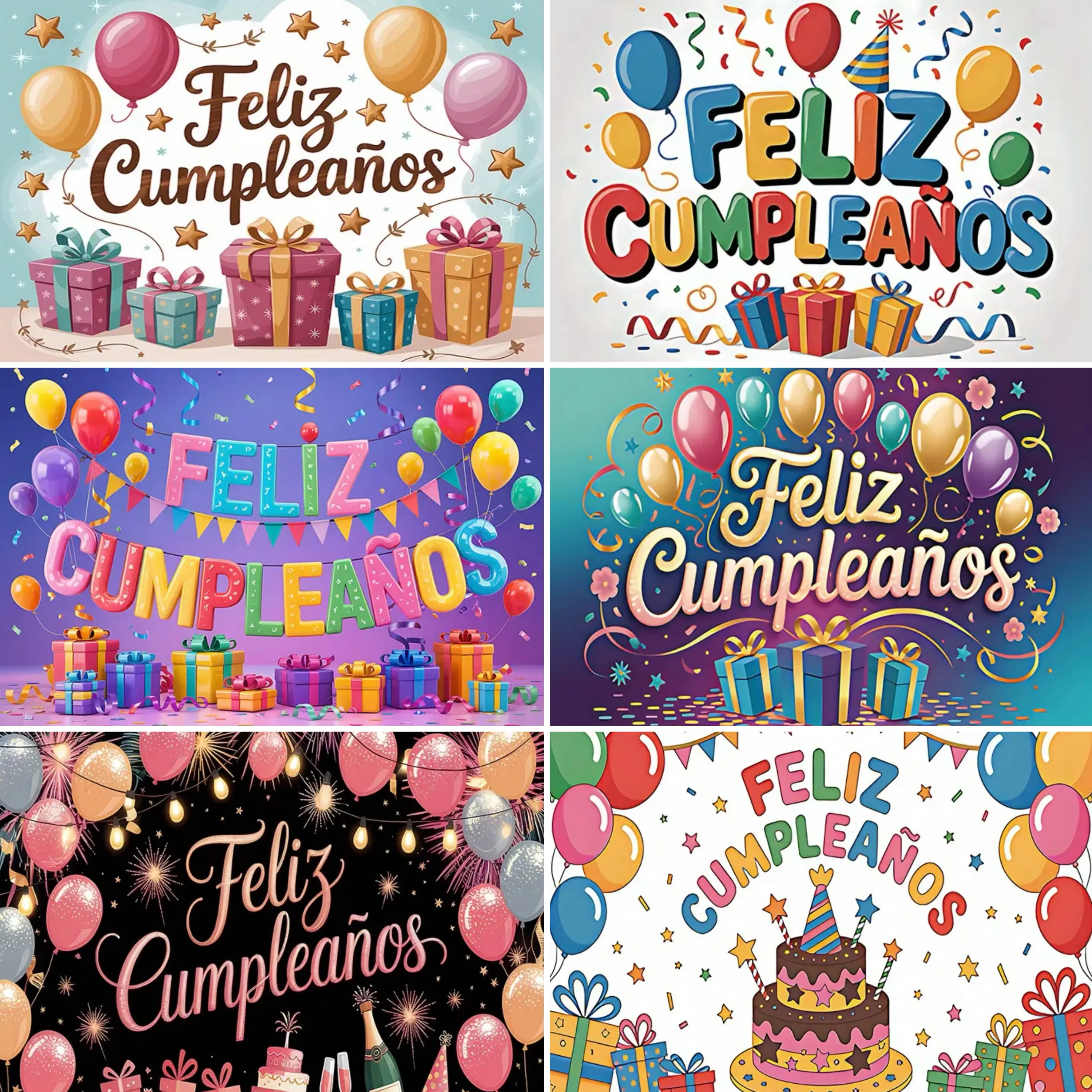 

Spanish Feliz Cumpleaños Happy Birthday Party Decor Backdrop Confetti Balloon Gift Party Supplies Birthday Decor Prop Backdrop