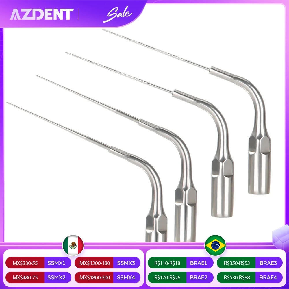 

AZDENT Dental Endodontic Ultrasonic Activator Endo Irrigator Tips Titanium Root Canal Treatment Thread Straight Dentistry Tools