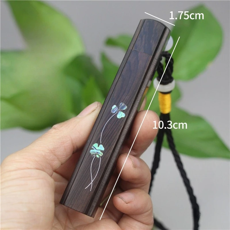 

2 pieces of black sandalwood flint lighters, square wooden shell, windproof, electronic blow-to-light, cigarette lighter