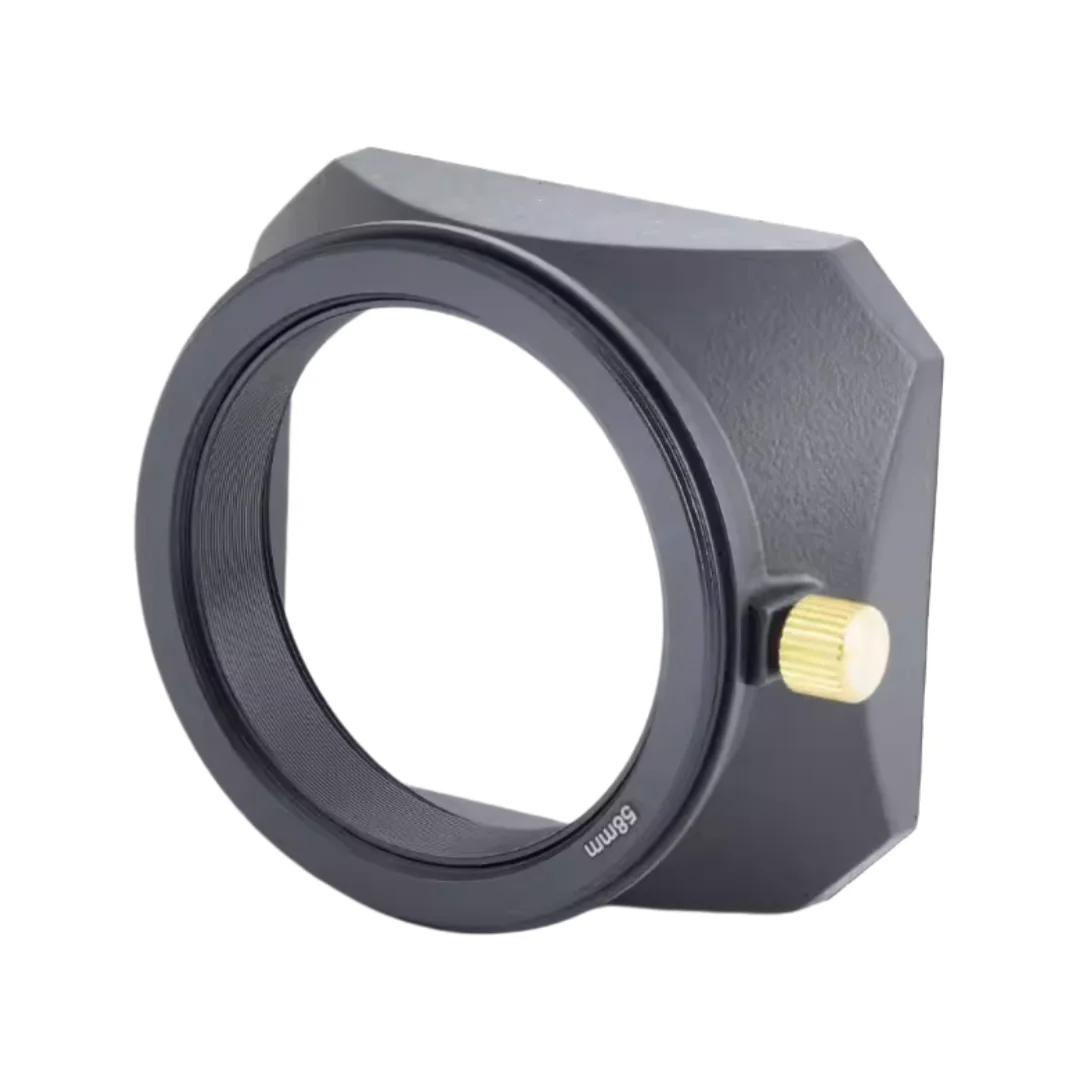 

37 39 40.5 43 46 49 52 55 58 mm Lens Hood Black Square Shading Cover Screw Mount Light Shield Universal for DSLR Camera Lenses