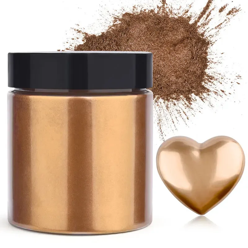 50 g/bottiglia Metallic Glitter Powder Oro Argento Colore Pigmento Perlato Pigmento Colorante Resina UV Epossidica Creazione di gioielli