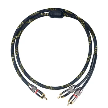 TODN HIFI 0.5m,1m,1.5m,2m,3m,5m RCA Y adapter cable Subwoofer Y cable 1x Cinch 2x Cinch audio cable 1 rca 2 rca