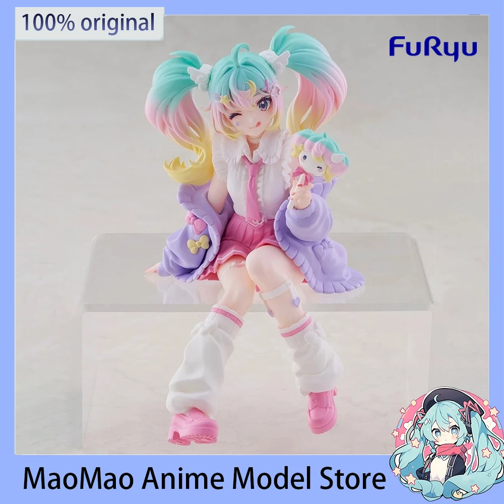 オリジナルフリューヌードルストッパーフィギュア初音ミク-ふわふわライフ-アクションフィギュア-13-センチメートルアニメグッズかわいいかわいいおもちゃフィギュア