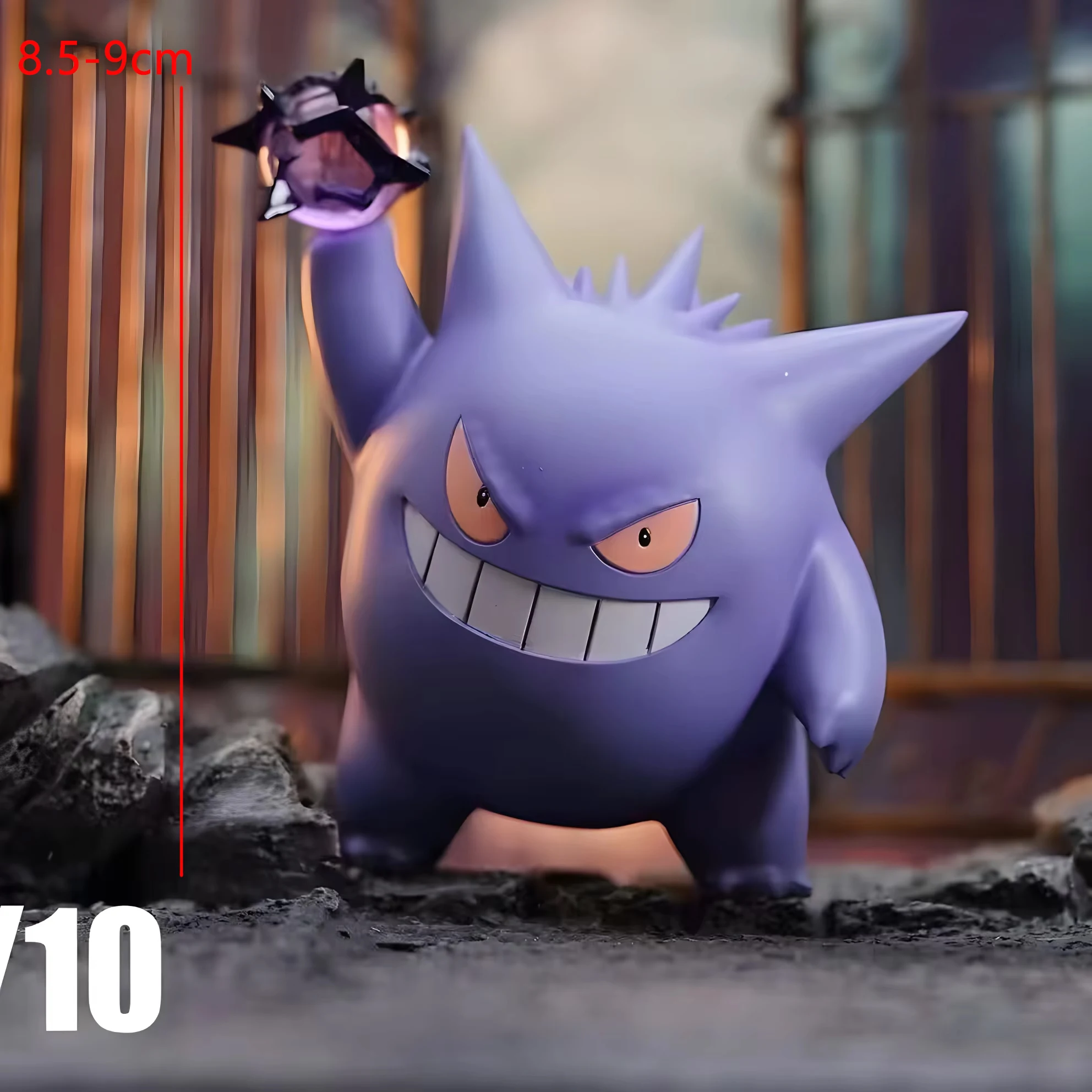 بوكيمون شخصية صغيرة Gengar الكرتون نموذج الشكل الرسوم المتحركة اليابانية ألعاب شخصيات الحركة بوكيمون سيارة زينة لهدايا عيد الميلاد