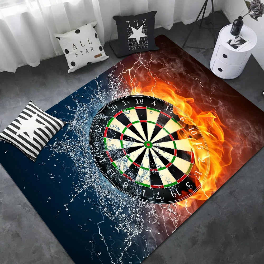 DARTS Dart Board Arrow Floor Mat Floor Mat Rectangle Anti-slip Home Soft Badmat Front Door Indoor Outdoor Mat Hotel Decor Mat