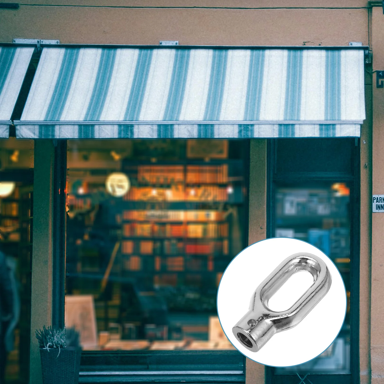 

2Pcs Outdoor Retractable Sunshade Rings Awning Hooks Adjustable Canopy Mounting Rings Retractable Shade Accessories