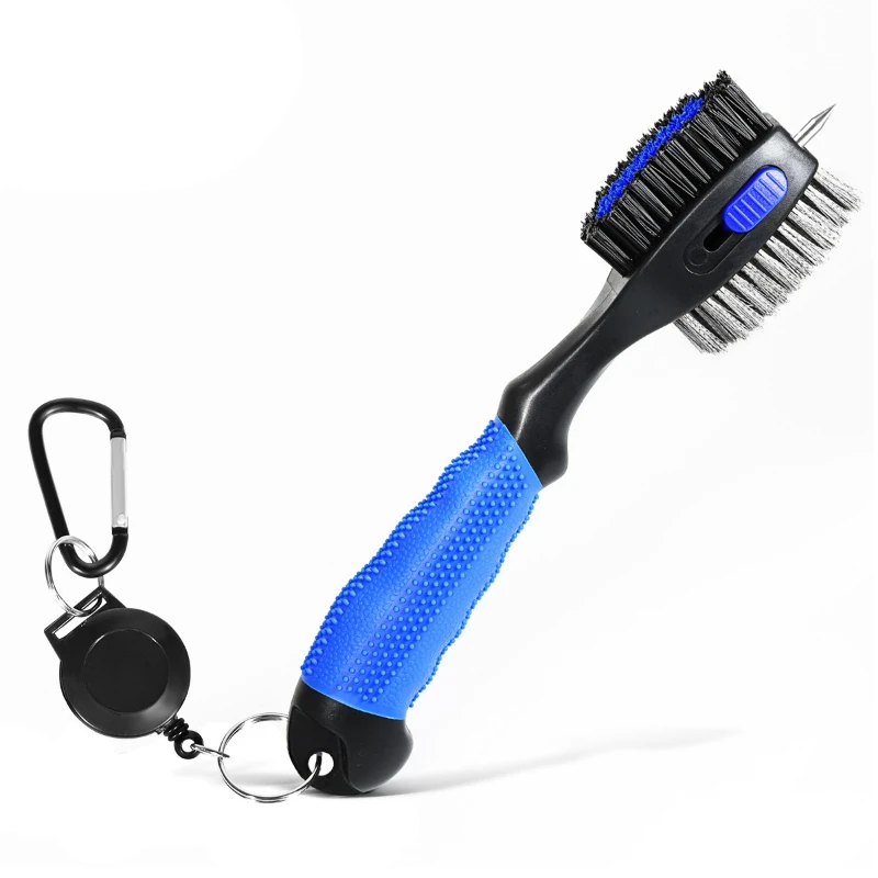 

Golf club cleaning brush upgraded oversized head magnetic buckle massage grip cleaning brush