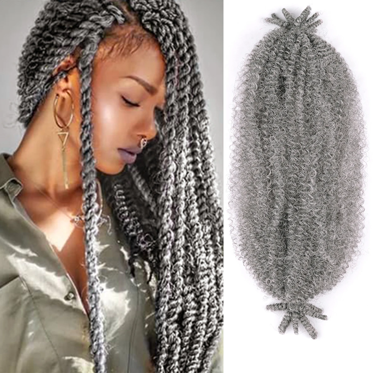 Sunfay Marley Meche Afro Kinky Braiding Hair 16/24inch Synthetic Crochet Marly Twist Braids Hair Extensions For Women