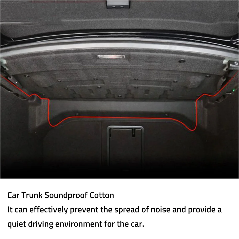 سيارة جذع العزل القطن عازلة للصوت السجاد لزجة الوسادة سيارة التصميم لشركة فولكس فاجن باسات B8 2017-2023 #5