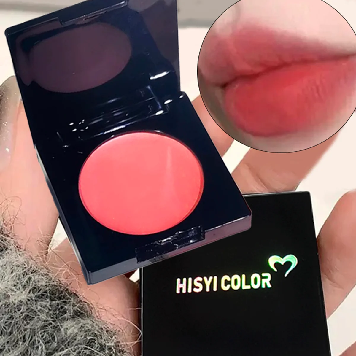 لوحة طينية 2 في 1 للشفاه وأحمر الخدود - 6 ظلال غير لامعة، ألوان حمراء/بنية جريئة، خالية من التلك، نباتية، طويلة الارتداء، معتمدة، للجنسين، آمنة للبشرة #1