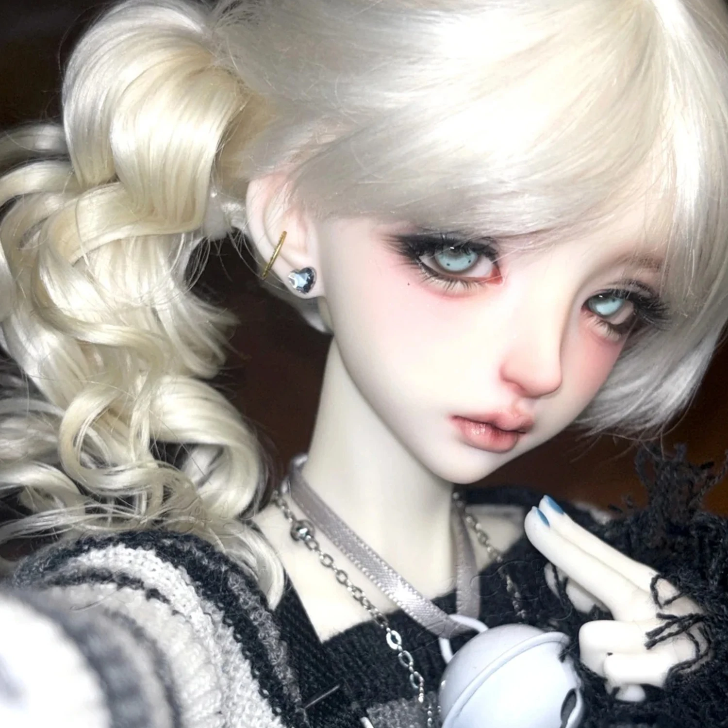 Keluoi 球体関節人形ヘッド 1/3 厚い唇リアルな樹脂フィギュア球体関節人形おもちゃコスチュームロマンチックなスタイルのギフト