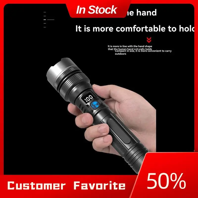 

AT03 Top Super Bright LED Long Range Flashlight High Power Spotlight With Battery Indicator