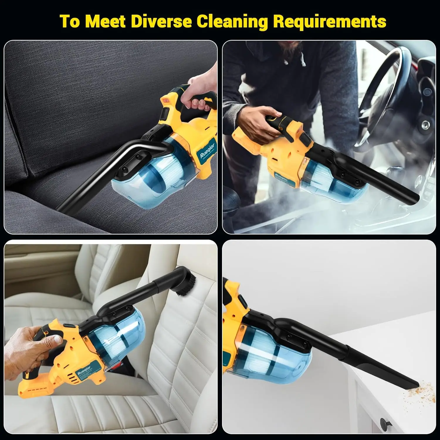 5-in-1 Cordless Handheld Vacuum, 400W Motor, 46 CFM, for Home Car Pet Hair, Compatible with 20V Battery (Tool Only) view 6