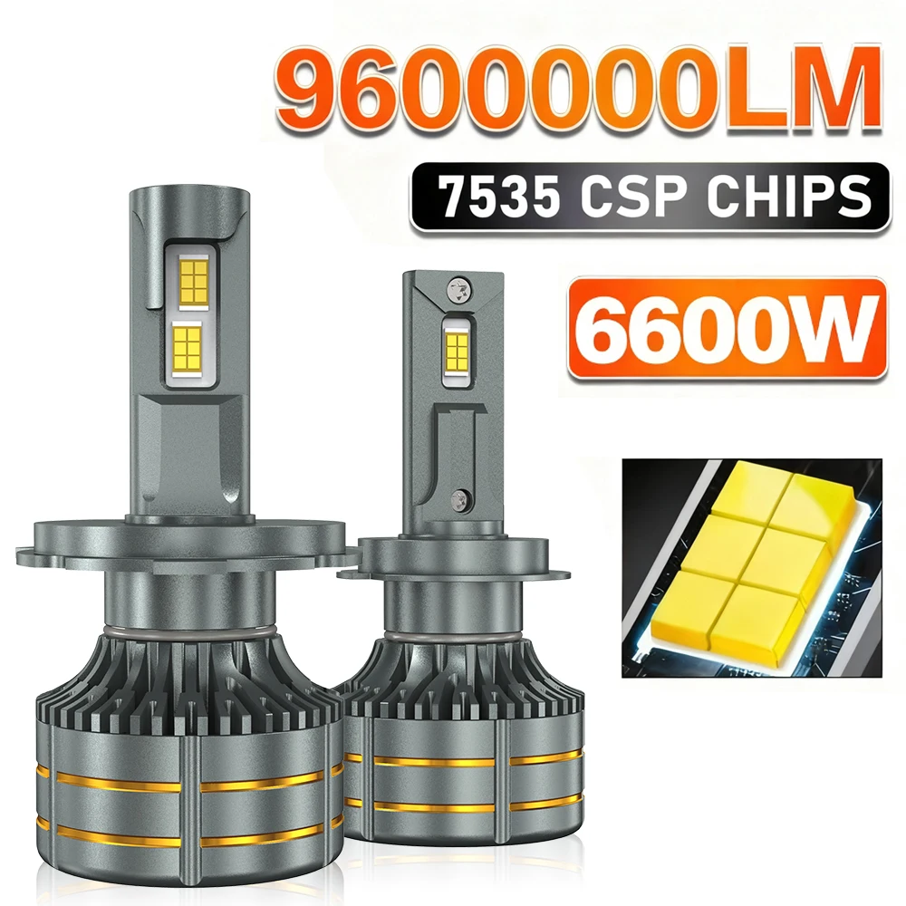 

2pcs 6600W H7 LED Headlight Bulbs H4 H8 H9 H11 H1 H3 9005 HB3 9006 HB4 H13 9008 9007 CANBUS 6000K Turbo Auto Headlamp Car Lights