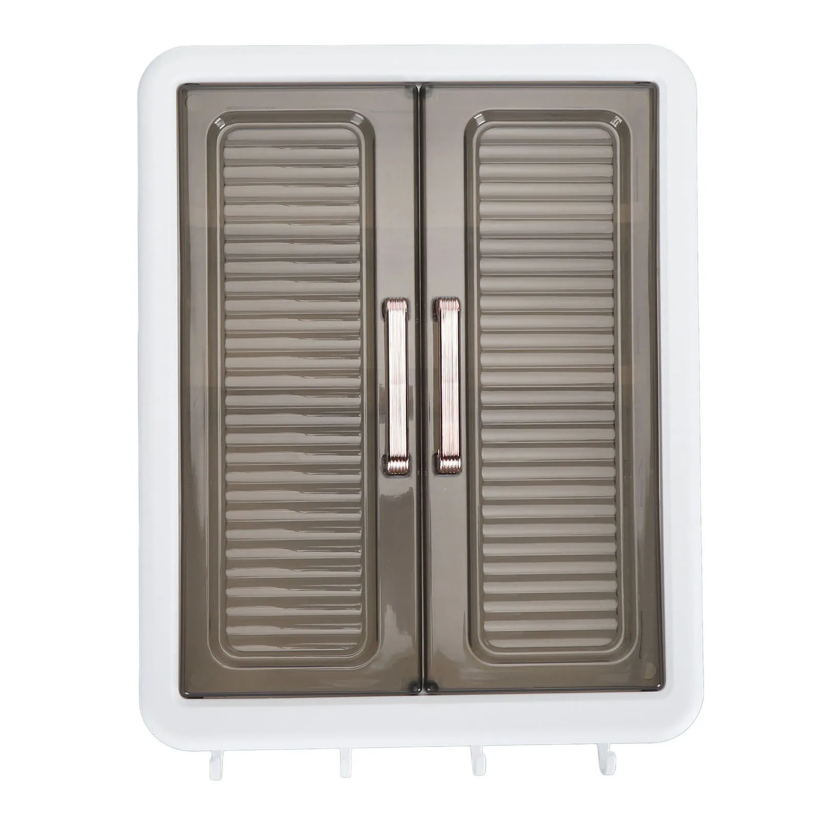 

Bathroom Cabinet Wall Mounted Dustproof Double Door PP Cosmetics Wall Storage Cabinet Space Saving Multifunctional for Bedroom