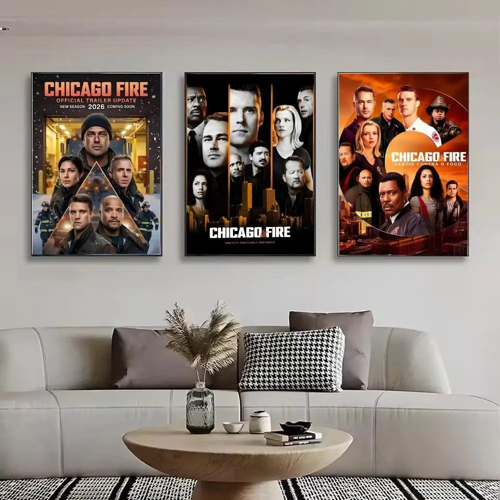 TV Series Chicago Fire Painting Calligraphy Stylish Canvas Poster Wall Art for Bedroom Living Room Study Home Decor Gift