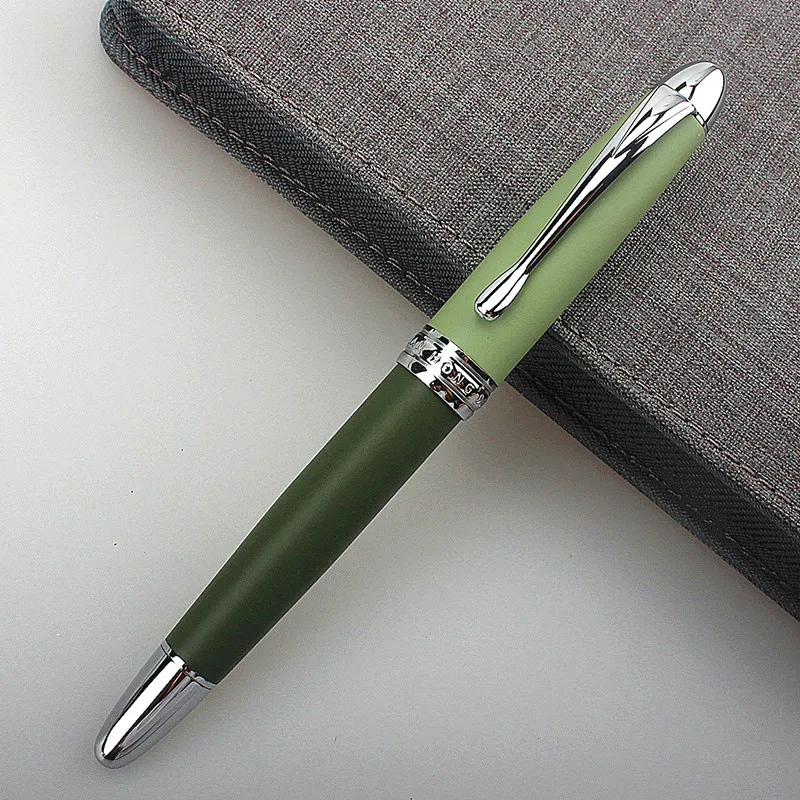 

5019 Metal Fountain Pen Matte Barrel Morandi Season Color Fine Nib Ink Pen Office Business Writing Gift