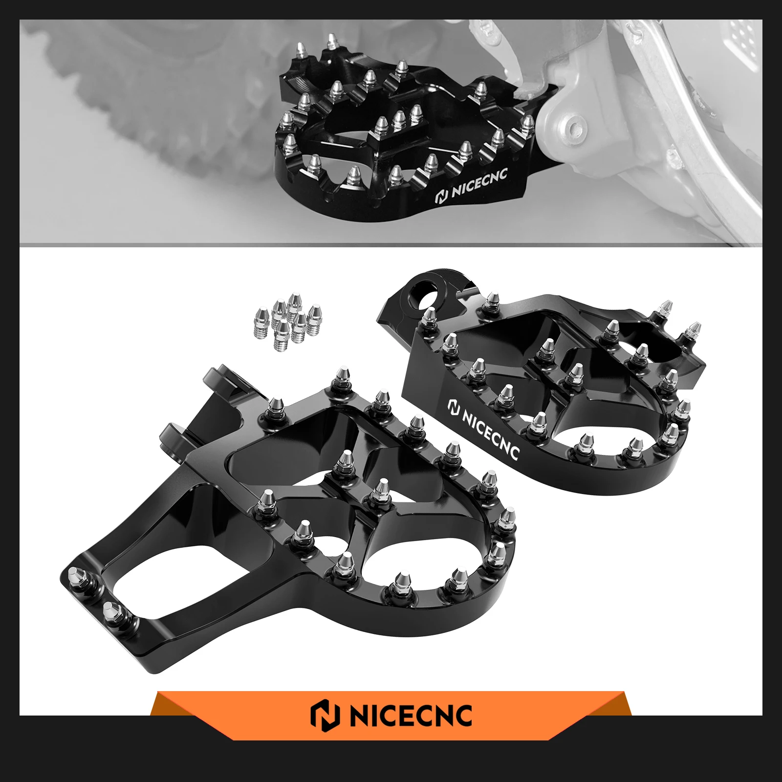For KTM 690 ENDURO SMC R 2008-2025 Extended Foot Pegs Footrest Kit For Husqvarna 701 SUPERMOTO ENDURO 2016-2025 GasGas 700 SM ES