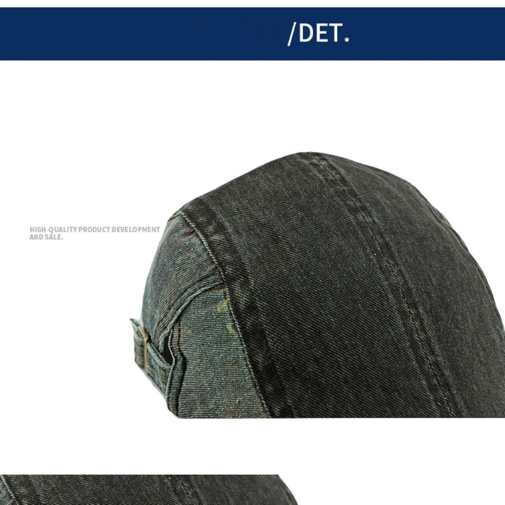 HT4788 Herren- und Damen-Baskenmützen für Frühling, Sommer und Herbst, Baumwollmütze im Retro-Patchwork-Stil, Künstler- und Malermütze, Unisex Ivy Flat Beret Cap – Detail 4