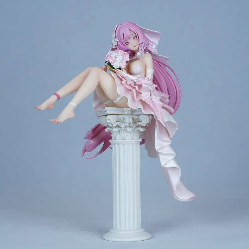 

New ‌Elysia‌ Figures Honkai Impact 3 Anime Figure Collection Decor Ornament Toys 1/6 Girl Wedding Dress Custom Birthday Gift Pvc