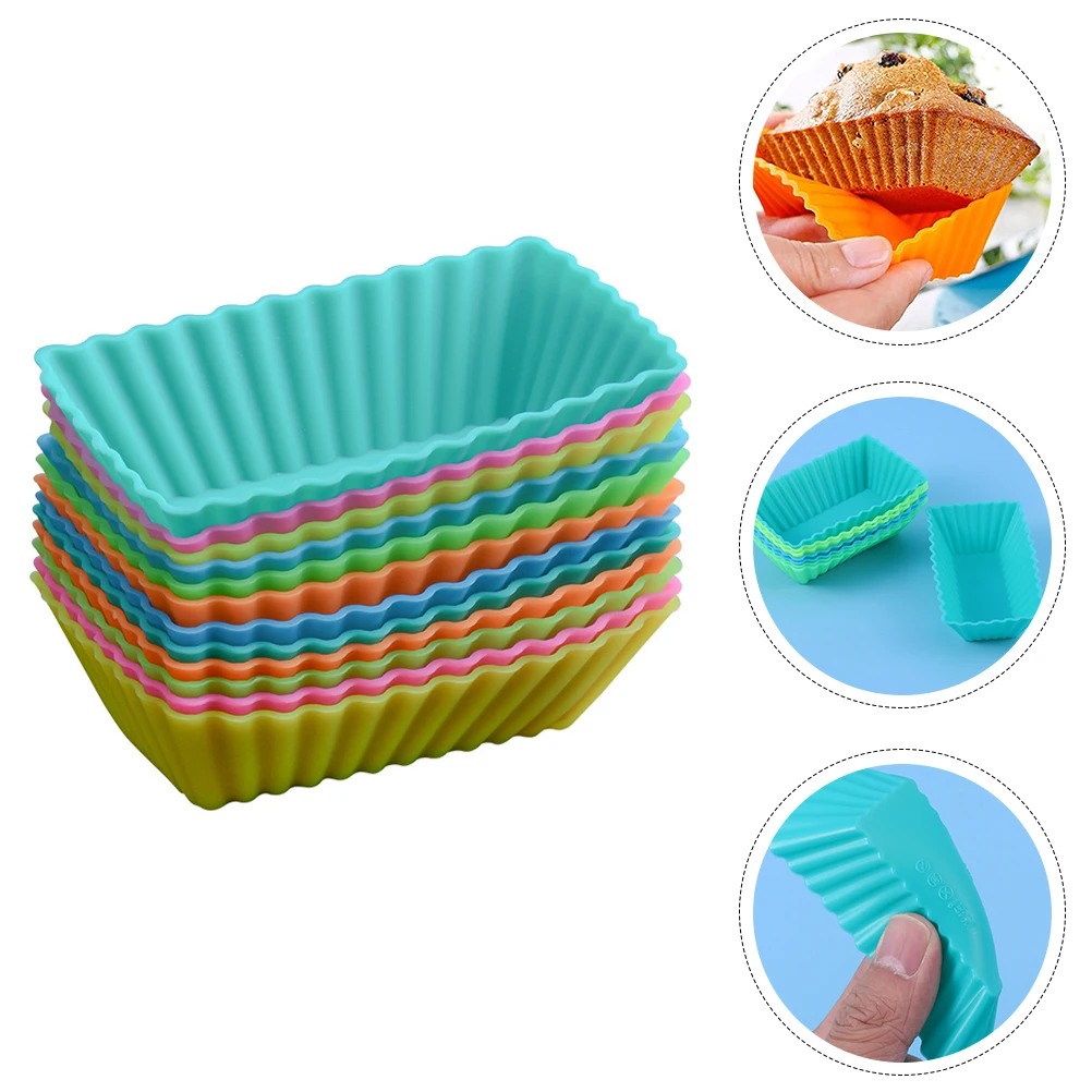 

12pcs Baking Dessert Mold Cups Muffin Tray Baking Mould Random Color Cake Mold Oven Safe High Quality