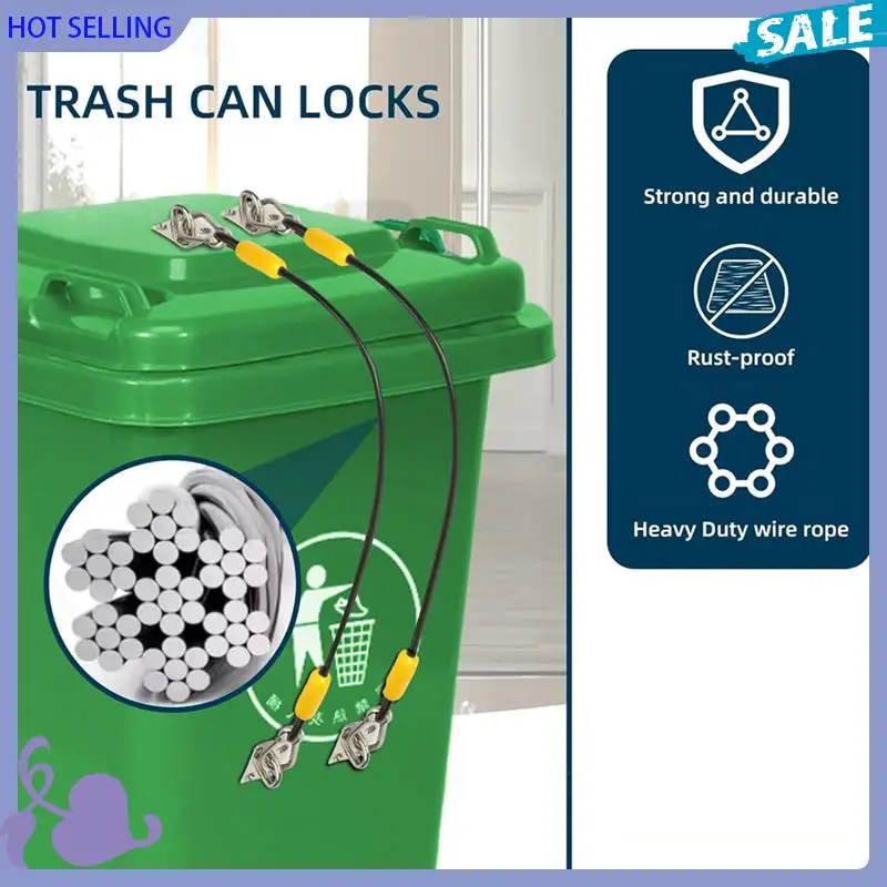 

ABVB-Bear Proof Garbage Bin Locks, 4Pcs Trash Can Lid Lock For Animal, Universal Outdoor Heavy Duty, For Raccoon