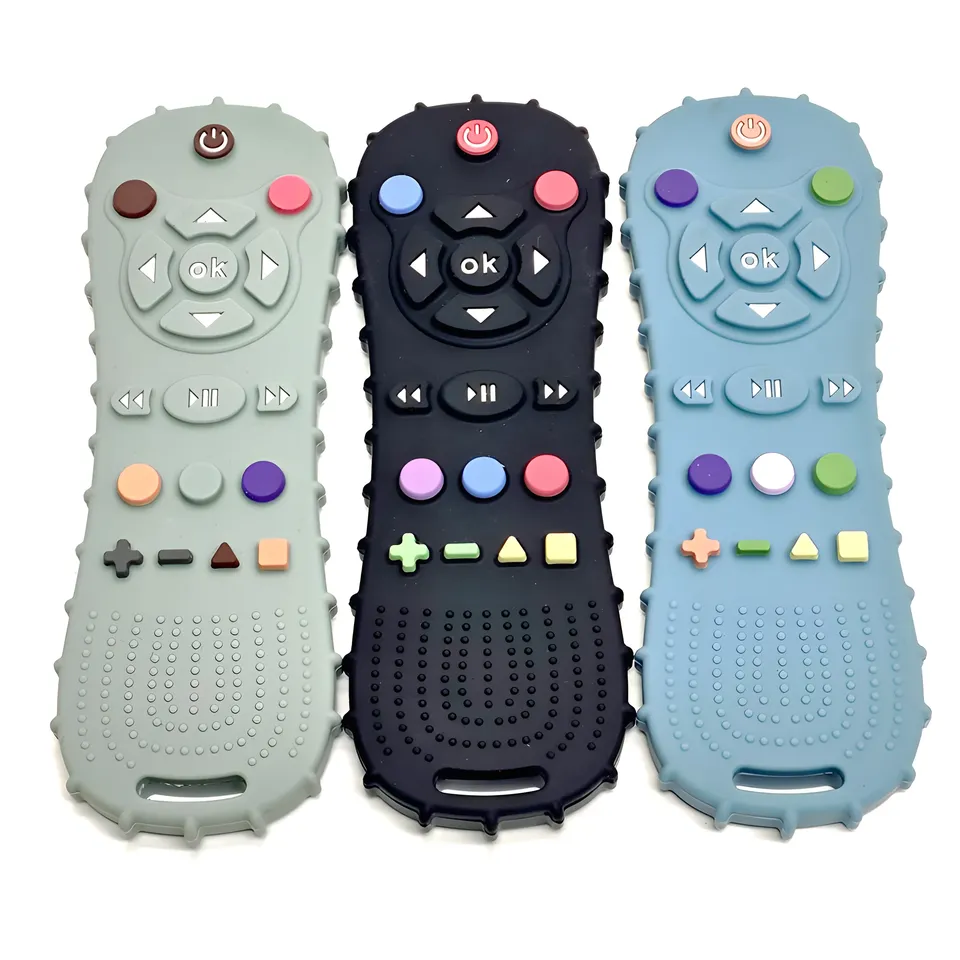  1/3PCS Baby Remote Control Teether Silicone Baby Anti-Eating Gloves Pacifier Bracelet Teething Stick Biting Toys 