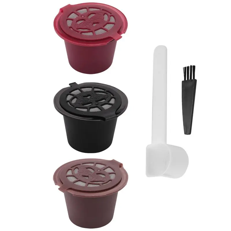 A15F-3 Pcs Refillable Reusable Espresso Capsule For Nespresso Coffee Machine Reusable Capsule Refill Empty Capsule