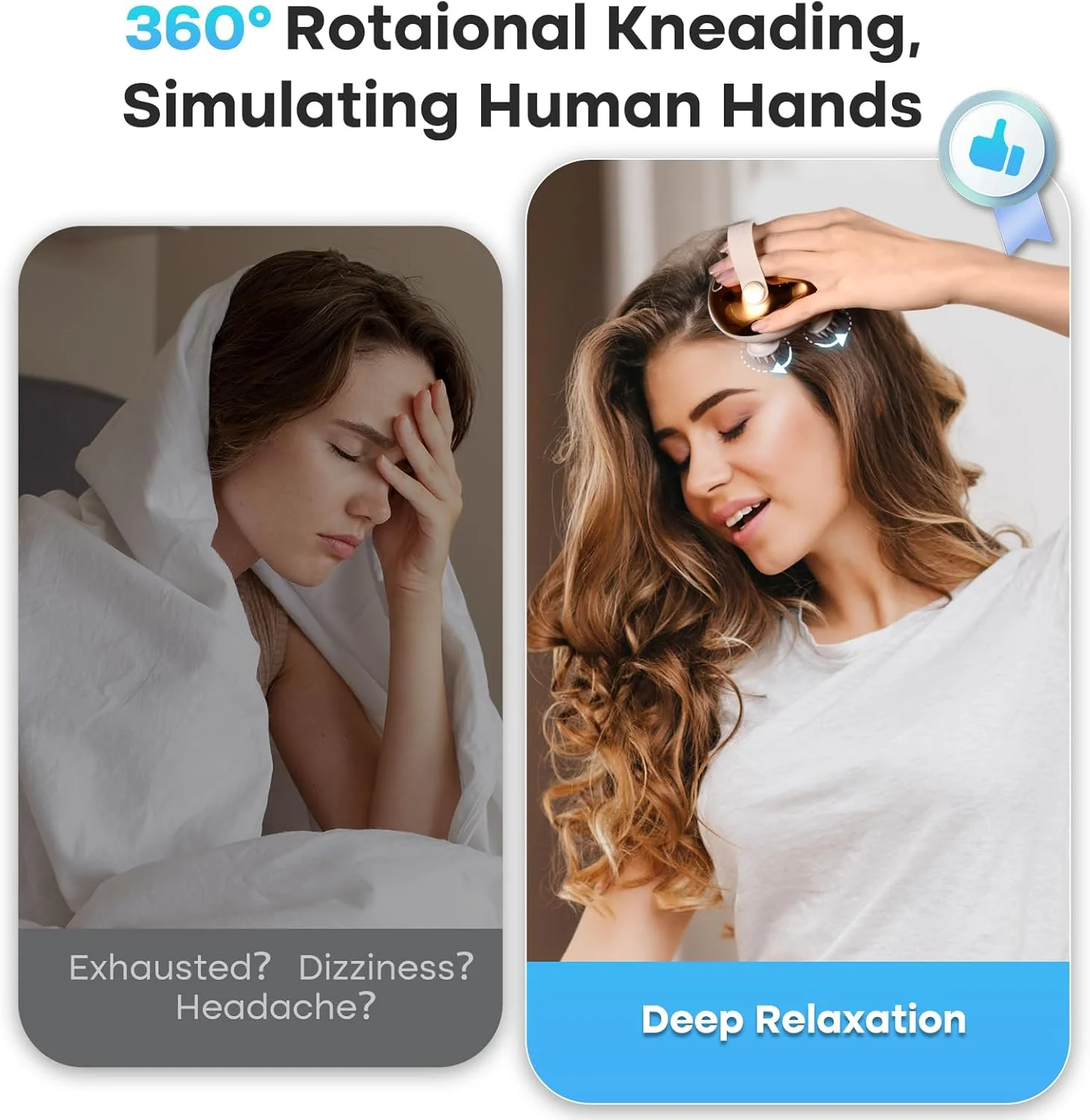 Electric Scalp Massager Rechargeable Head Massager Scalp Stress Relax Waterproof Handheld Hair Scalp Scratcher A Easy To Use