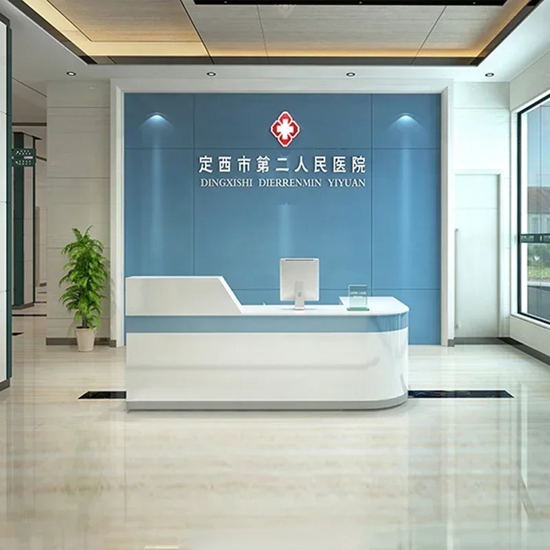 #Organizers White Restaurant Counter Reception Desk Lectern Podium Luxury Reception Desk Executive Mostrador Hotel Furniture