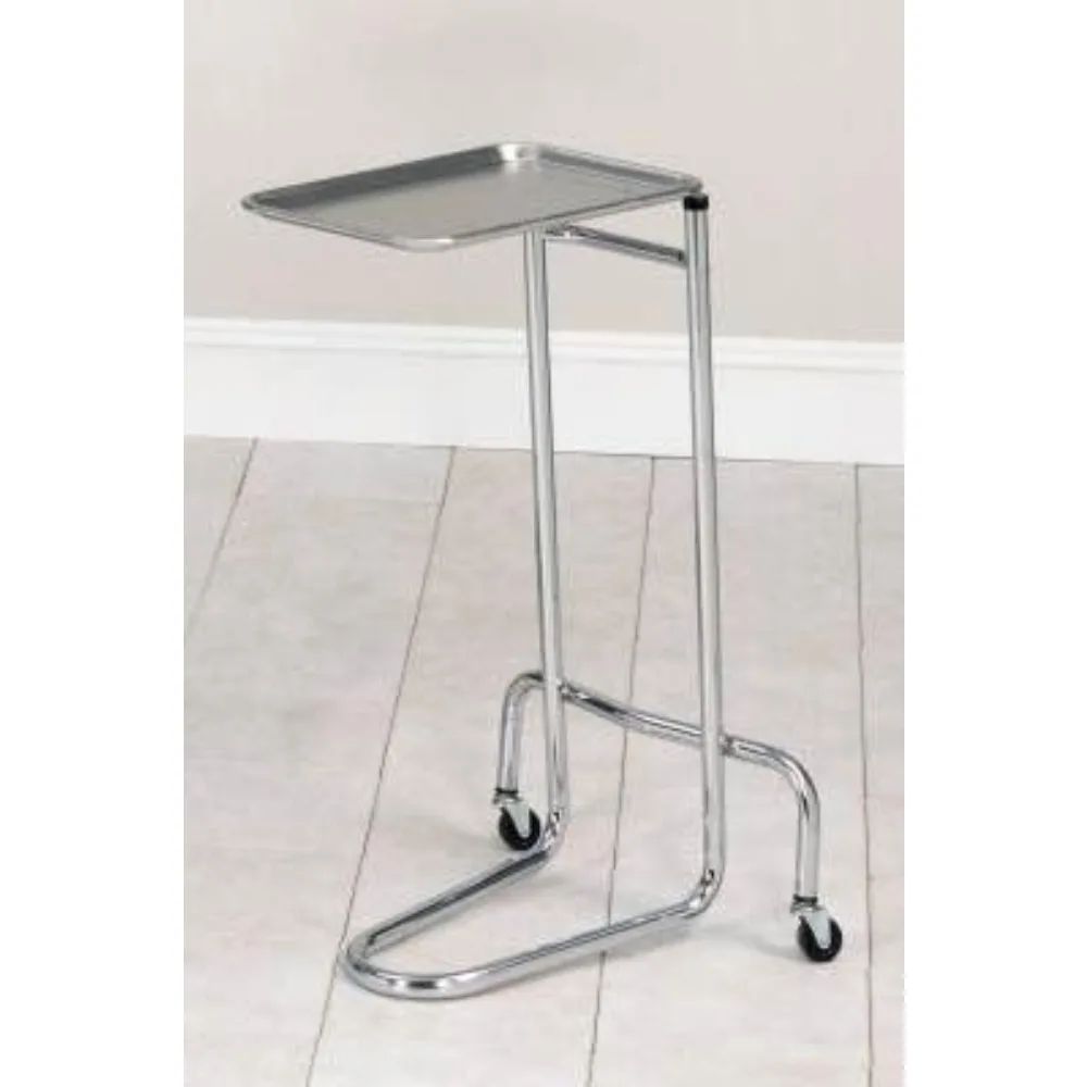 

Mayo Adjustable Tray Steel Premium Instrument Stand Medical Dental Salon Tattoo Esthetician Mobile Service Cart Table Station H