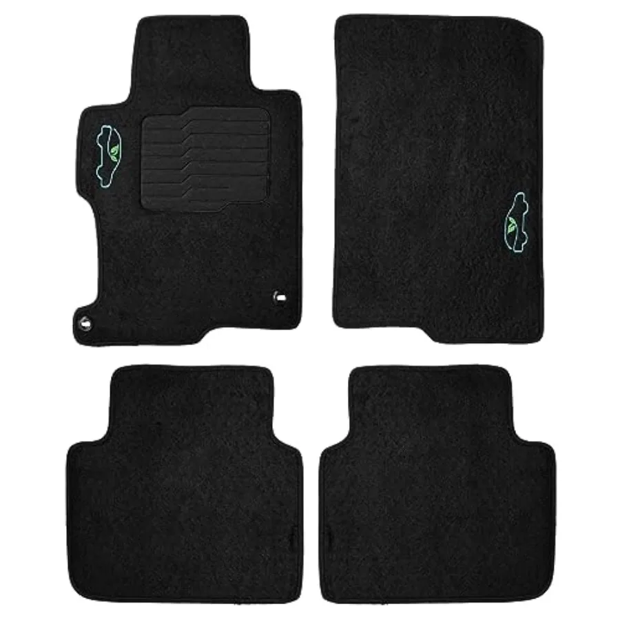 

Carpet Floor Mats Compatible with 2013 2014 2015 2016 2017 Honda Accord for Interior Protection NonSlip Heel Pad with Safety Lo