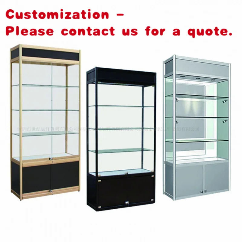 

custom.Customized Exhibition Commercial Furniture Jewelry Display Retail LED Lighting Glass Display Cabinet