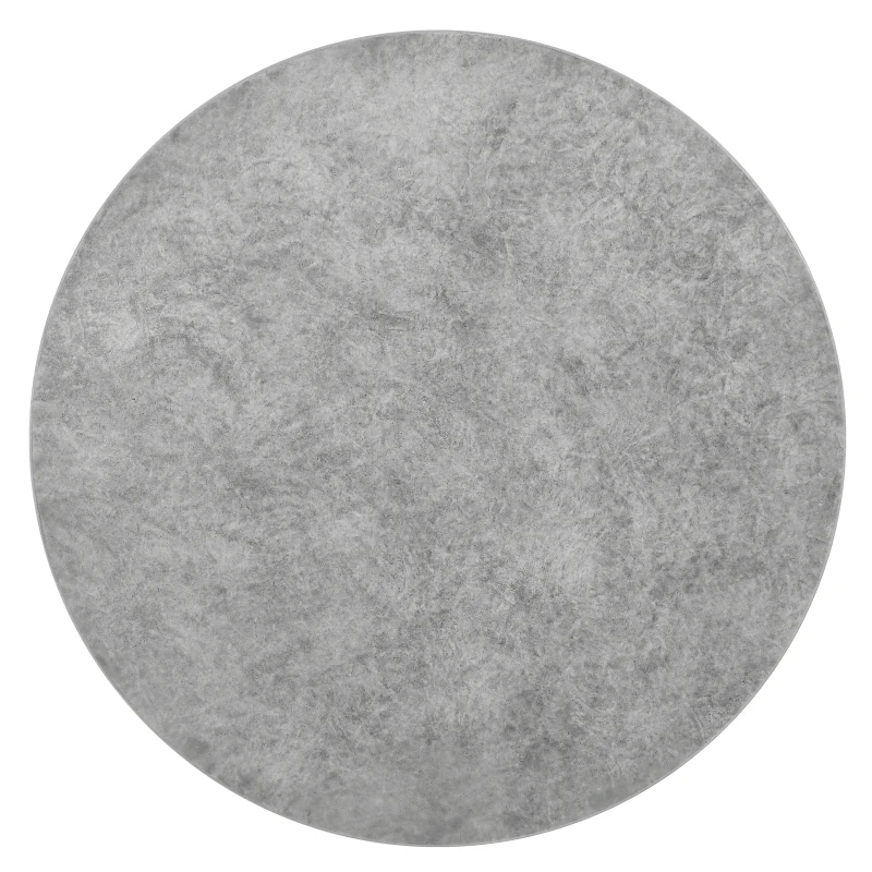 Weathered Grey Coffee Table with Round Top and Pedestal Base